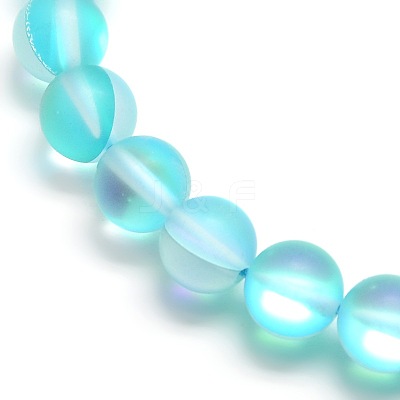 Synthetic Moonstone Beads Strands X-G-F142-8mm-03-1