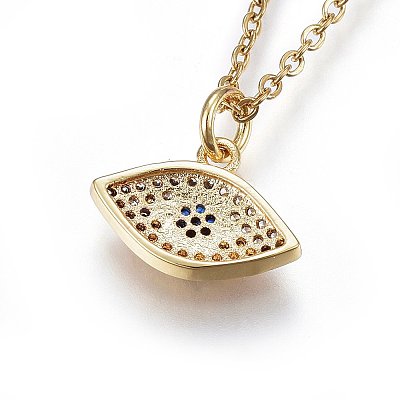 304 Stainless Steel Pendant Necklaces X-NJEW-L146-14G-1
