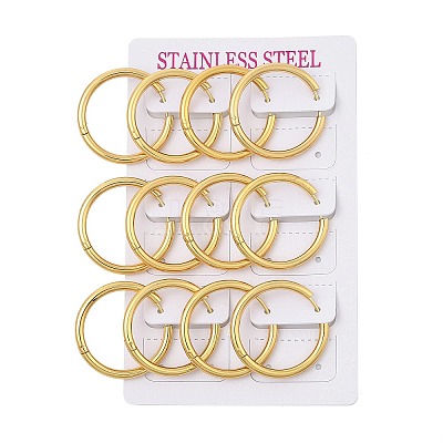 PVD Vacuum Plating 304 Stainless Steel Huggie Hoop Earrings for Women EJEW-F280-07H-G-1