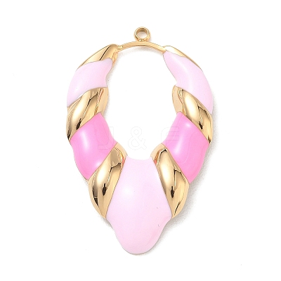 304 Stainless Steel Enamel Pendants STAS-F360-17G-01-1