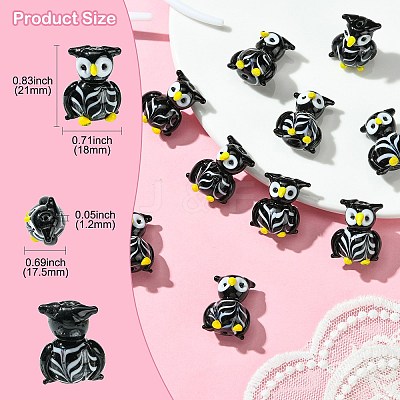 10Pcs Handmade Lampwork Beads Strands LAMP-CJ0002-08-1