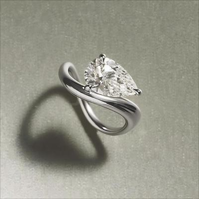 Brass Pave Single Cubic Zirconia Finger Rings for Women LS-ZK8046-8-1
