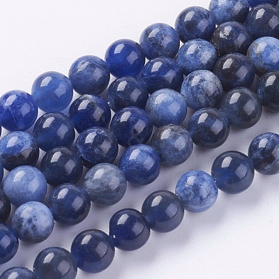 Natural Sodalite Beads Strands G-G448-6mm-25-1