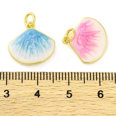 Brass Enamel Pendants KK-S401-11G-1