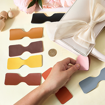 8 Bags 8 Colors Cowhide Purse Suspension Clasps Bag Strap Connector Fabric PURS-CL0001-04A-1