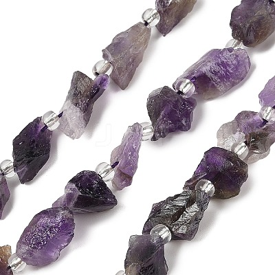 Natural Amethyst Beads Strands G-Q023-F01-01-1