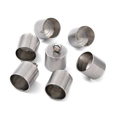 Tarnish Resistant Smooth Surface 201 Stainless Steel Cord Ends X-STAS-R063-97-1
