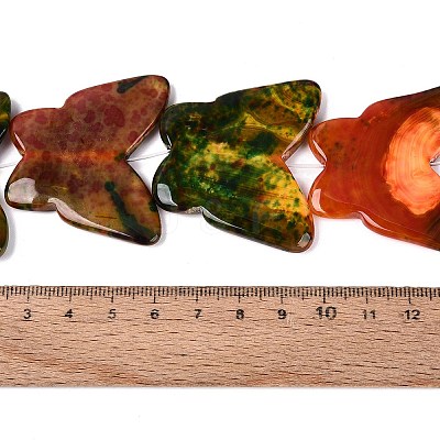 Natural Fire Crackle Agate Beads Strands G-Q606-65-1