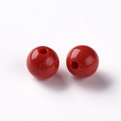 Opaque Acrylic Beads X-MACR-S370-C10mm-A14-1