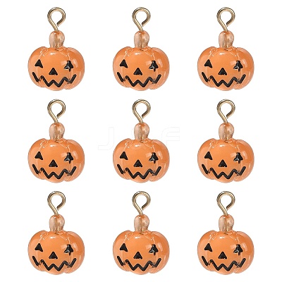 10Pcs Halloween Theme Transparent Resin Charms RESI-CJ0002-93-1