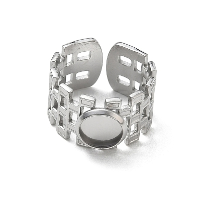 304 Stainless Steel Cuff Ring Components SA-CBA37BC-17A-P-1