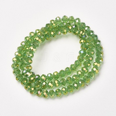 Electroplate Transparent Glass Beads Strands EGLA-A034-T4mm-T01-1