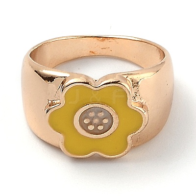 Alloy Enamel Finger Rings RJEW-H539-01B-LG-1