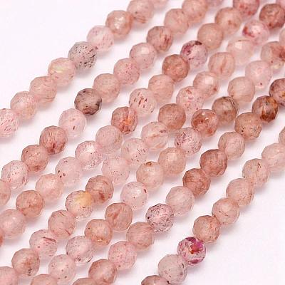 Natural Strawberry Quartz Beads Strands G-F509-31-3mm-1