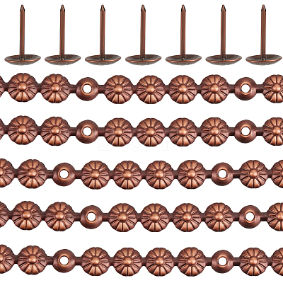 5Bags Flower Iron Decoration Strip FIND-GF0008-41A-R-1