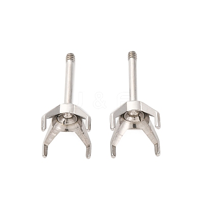 304 Stainless Steel Stud Earring Findings STAS-B091-02A-06P-1