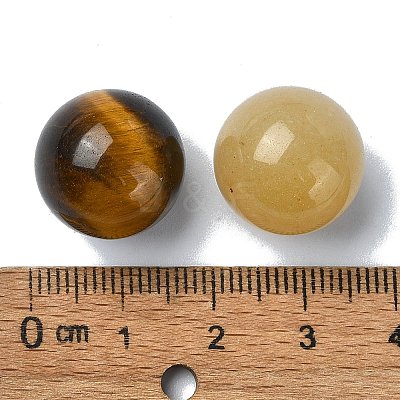 Natural & Synthetic Mixed Gemstone Round Ball Beads G-P519-02-1