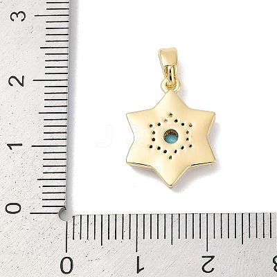 Brass Micro Pave Cubic Zirconia Pendants KK-Q030-04C-G-1