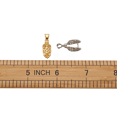 Brass Ice Pick and Pinch Bails KK-TA0007-42-1
