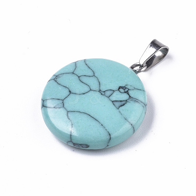 Synthetic Turquoise Pendants G-R470-007-1