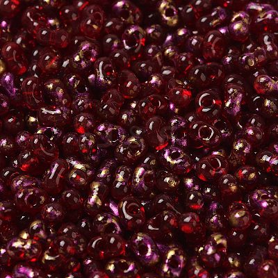 Spray Painted Glass Seed Beads SEED-F005-11A-03-1