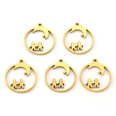 PVD Vacuum Plating 304 Stainless Steel Pendants STAS-N092-79G-1