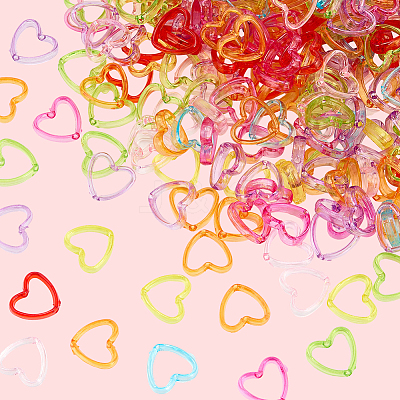 300Pcs Transparent Acrylic Bead Frames TACR-SP0001-31-1