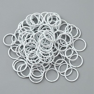 100Pcs Baking Paint Zinc Alloy Open Jump Rings FIND-WH0032-85B-03-1