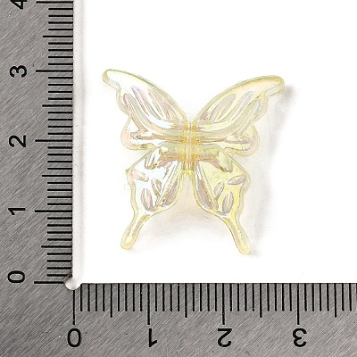 Transparent Acrylic Iridescent Beads OACR-D308-01-1