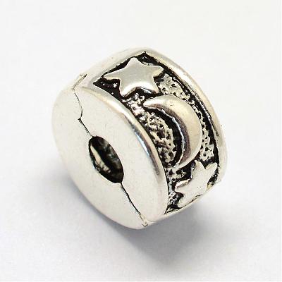 Alloy European Style Clasps PDLC-R001-03AS-1