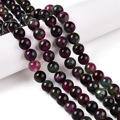 Dyed Natural White Jade Beads Strands G-T138-10mm-210-3-1