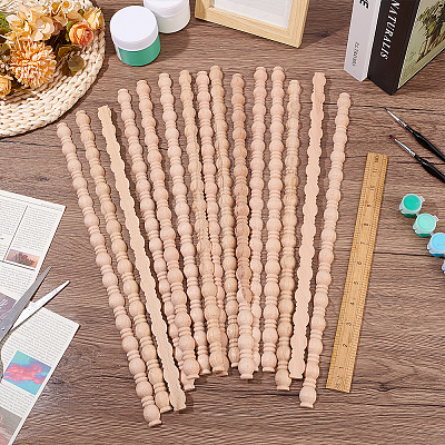 Gourd Wood Carving Waistline Edge Strips for Living Room Background Wall Decorative DIY-WH0622-560B-1