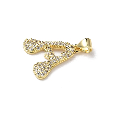 Brass Micro Pave Cubic Zirconia Pendants KK-L243-32G-1