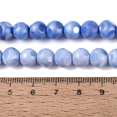 Ombre Effect Dyed Electroplate Opaque Glass Beads Strands LS-EGLA-Q130-01A-04-1