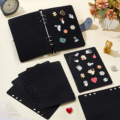 14Pcs Felt Cloth Pin Brooch Storage Binder Sheets for Enamel Pin Collection Book AJEW-WR0002-93B-1