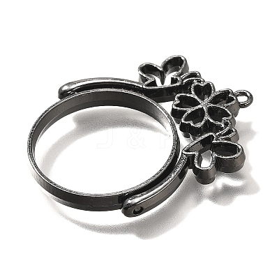 Alloy Open Back Bezel Pendants PALLOY-I223-02B-1