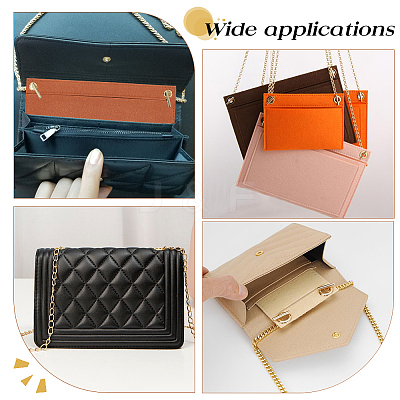 4Pcs 4 Colors Felt Purse Organizer Insert AJEW-WR0001-51-1