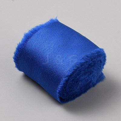 5M Polyester Satin Frayed Ribbon OCOR-WH0078-220B-1