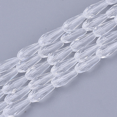 Transparent Glass Beads Strands X-GLAA-T009-004H-1