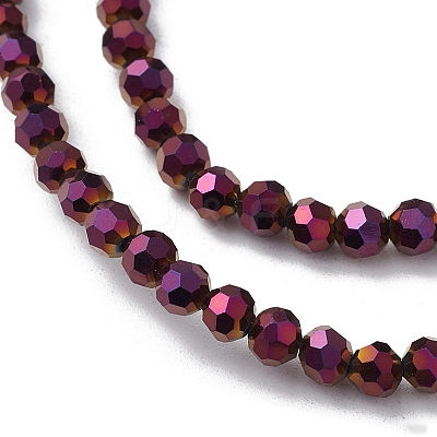 Electroplate Glass Beads Strands EGLA-K015-10B-1