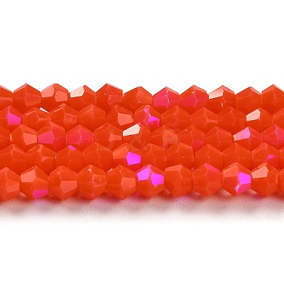 Opaque Solid Color Imitation Jade Glass Beads Strands EGLA-A039-P4mm-L03-1
