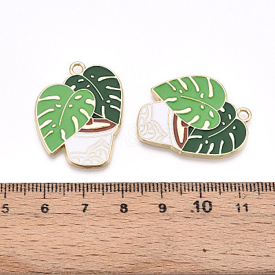 Alloy Enamel Pendants X-FIND-I014-07LG-1