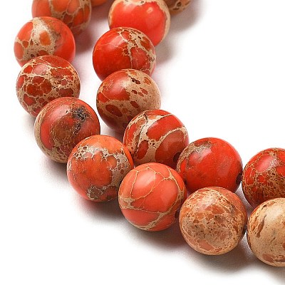 Natural Imperial Jasper Beads Strands G-A175B-8mm-07-1