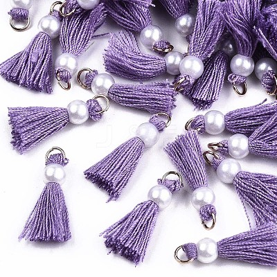 Polycotton(Polyester Cotton) Tassel Pendant Decorations FIND-T052-13H-1