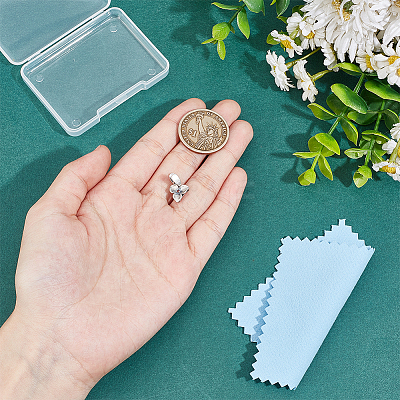 2Pcs Sterling Silver Ice Pick Pinch Bails STER-BC0002-84-1