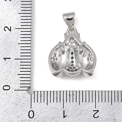 Brass Micro Pave Cubic Zirconia Pendants KK-A260-07C-P-1
