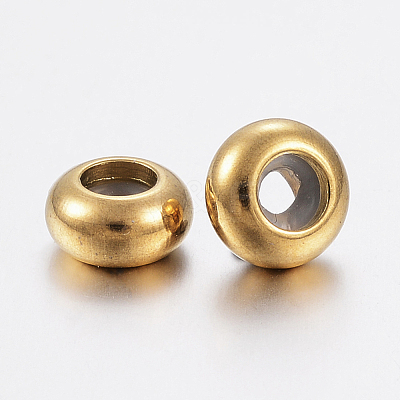 Ion Plating(IP) 202 Stainless Steel Beads STAS-F148-8mm-07G-1