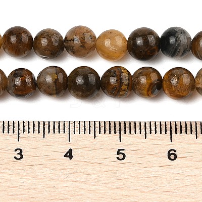 Natural Yellow Tiger Eye Beads Strands G-H238-6mm-1