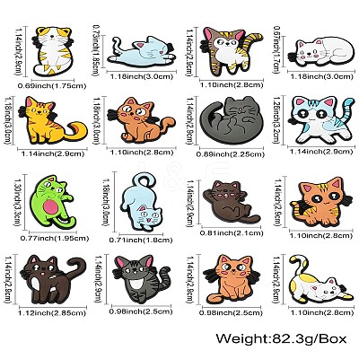 32Pcs 16 Styles Plastic Cabochons KY-CJ0002-08-1