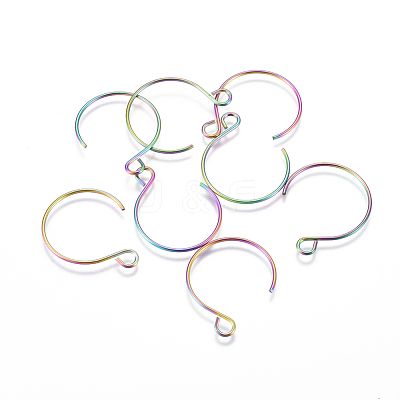Ion Plating(IP) 304 Stainless Steel Earring Hooks STAS-F241-04B-M-1